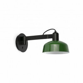 Φωτιστικό Τοίχου Tatawin Arm Metal 1xE27 Black-Green Faro Barcelona BLACK-GREEN
