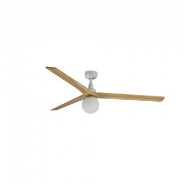 Ceiling Fan Klim L 34279-11L D150cm 1xE27 White-Oak Faro Barcelona