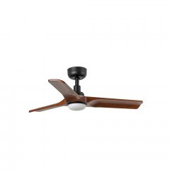 Ceiling Fan Heywood S 33806-1TW D90cm 3 Blades LED 10W 2700/ 4000/ 6000K 480lm Black -Dark Oak Faro Barcelona