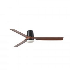 Ceiling Fan Punt Tub M 33831-1TW D130cm LED 18W 3000/ 4200/ 6500K 678lm Black-Natural Faro Barcelona