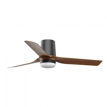 Ανεμιστήρας Οροφής Mini Punt Tub S 33835-1TW D90cm 10W 2700/ 4000/ 6000K 480lm Black-Natural Faro Barcelona