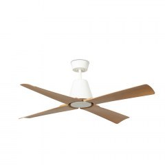 Ceiling Fan Typhoon 34105-130 D130cm 4V WOOD IP44 19W 3000K White-Natual Faro Barcelona