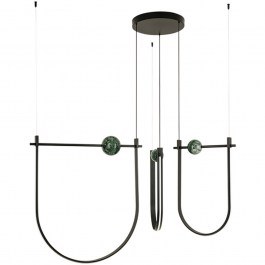 Φωτιστικό Οροφής 26105 125x90x258cm Dim Led 2447-2583lm 81W 2700-3000K Marble Green-Black BLACK