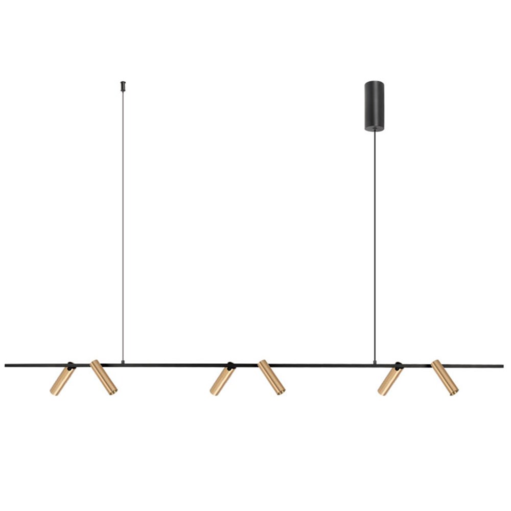 Φωτιστικό Οροφής - Ράγα 2634 150x210cm Dim Led 1836lm 29W 3000K Black-Gold