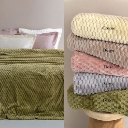 Κουβέρτα Aster Fleece Creme Palamaiki CREAM