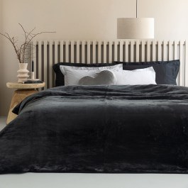 Κουβέρτα Fani Βελουτέ Black Palamaiki BLACK