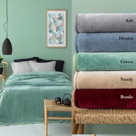 Κουβέρτα Dream Βελουτέ Bordo Palamaiki BORDO