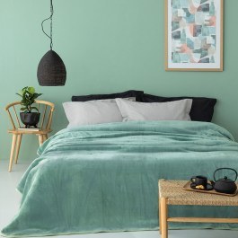 Κουβέρτα Dream Βελουτέ Green Palamaiki GREEN