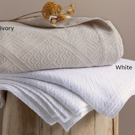Κουβέρτα Carla Ivory Palamaiki IVORY
