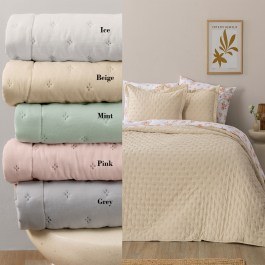 Bedspread Nico/2 Grey Palamaiki GREY