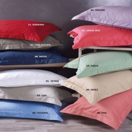 Bed Sheets Set Satincotton Scenario Ciel Rythmos LIGHT BLUE