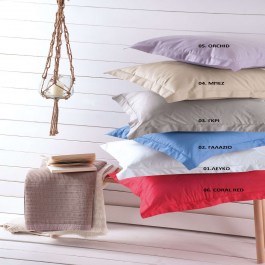 Pillowcases Set Satincotton Scenario Ciel Rythmos LIGHT BLUE