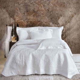 Bedspread-Bed Sheets Set Krispa White 7Pcs. Rythmos WHITE