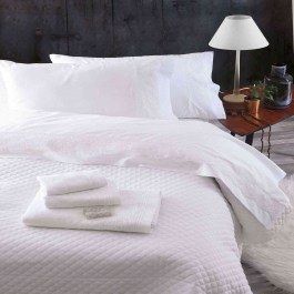 Bed Sheets Set With Lace Shiraz White Rythmos WHITE