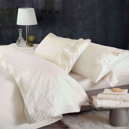 Bed Sheets Set With Lace Shiraz Ecru Rythmos ECRU