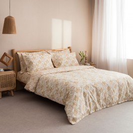 Σεντόνια Lydia-2 (Σετ 4τμχ) Brown-Beige Vesta Home BROWN-BEIGE