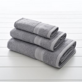 Πετσέτες Zeta-1 (Σετ 3τμχ) Grey Vesta Home GREY