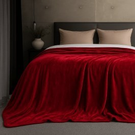 Κουβέρτα Βελουτέ 2832 Redwine Astron RED