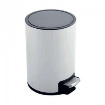 Κάδος Απορριμμάτων Μεταλλικός Riku 5Lt 05394.001 25x20x30cm White