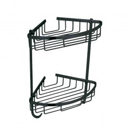 Ραφιέρα Μπάνιου 05152.002 Γωνιακή 22,5x22,5x38,5cm Black BLACK