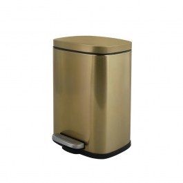 Κάδος Απορριμμάτων Akira 05392.014 5lt 21,4x16,4x29,5cm Brushed Gold BRUSHED GOLD