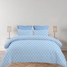 Σεντόνια Lucia Με Λάστιχο (Σετ 4τμχ) Blue Astron BLUE