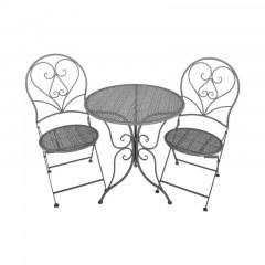 Σαλόνι Byron (Σετ 3Τμχ) 278-00-002 60x70cm(x1), 40x40x90cm(x2) Grey