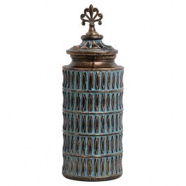 Vase 818694 373-121-640 16x16x47cm Bronze-Turquoise TURKUAZ