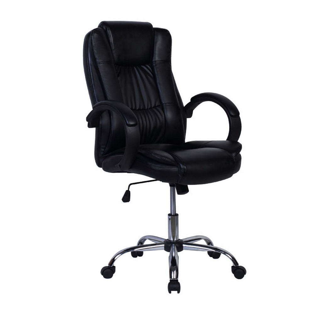 Κάθισμα γραφείου — 63,5 × 68 × 121 cm — Τεχνόδερμα · Fylliana · BLACK · Κωδικός designdrops-1152319
