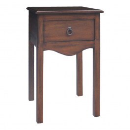 Side Table With Drawer Classic 270-00-053 40x40x61cm Walnut WALNUT