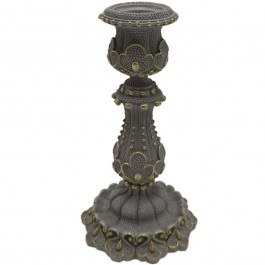 Candlestick Leaf 279-222-169 10x10x20cm Silver SILVER