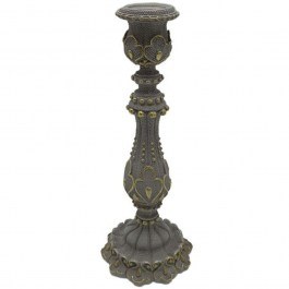 Candlestick Leaf 279-222-171 10x10x26,5cm Silver SILVER