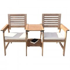 Garden Lounge 898-123-005 146x63x88cm Walnut-Beige