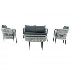 Σαλόνι Κήπου Lines (Σετ 4Τμχ) 818-123-117 Anthracite-Grey