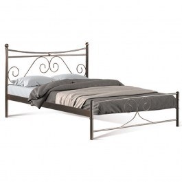 Bed Erato (For Mattress 120x200cm) 827-00-031 128x208x105cm Brown BROWN