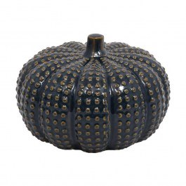 Decorative Pumpkin 023-223-088 20x20x14cm Blue Black-Gold BLACK-GOLD