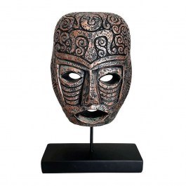 Decorative Desktop Face 0038-223-048 20,5x10,5x35,5cm Black-Bronze BRONZE-BLACK