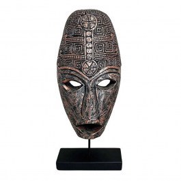 Decorative Desktop Face 0038-223-050 22x11,5x50cm Black-Bronze BRONZE-BLACK