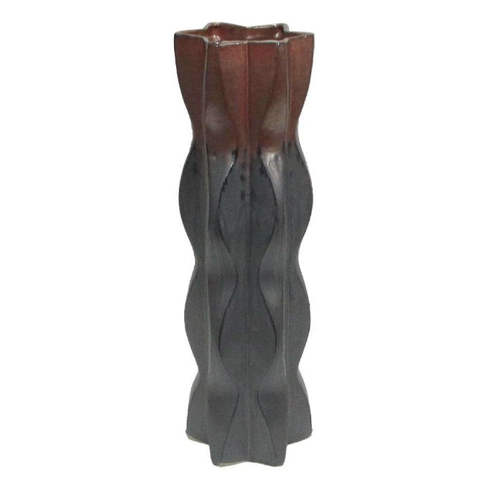 Κηροπήγιο Κεραμικό 003-223-079 14,5x14x46,5cm Grey-Brown