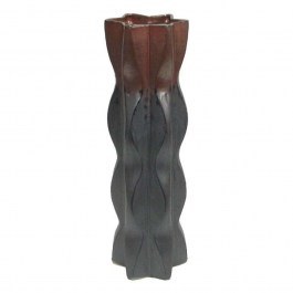 Ceramic Candlestick 003-223-079 14,5x14x46,5cm Grey-Brown GREY-BROWN