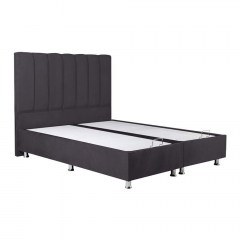 Double Bed With Storage Space Elina 828-222-158 208x162x130cm Dark Grey
