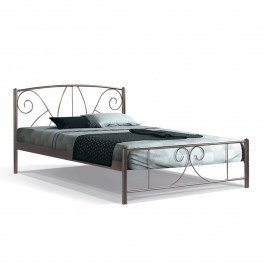 Semi-Double Bed Daniel 827-27-002 140x200cm Brown BROWN