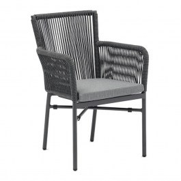 Armchair Garden Mariel 0044-124-008 56x60x83cm Grey GREY