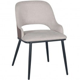 Chair 617-223-090 48x59x77cm Cream-Black CREAM