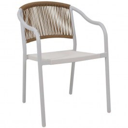 Armchair Dakar 0043-124-002 57x63x80cm White-Natural WHITE-NATURAL