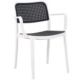 Armchair Olesia 875-124-047 56x43x81cm White-Anthracite ANTHRACITE