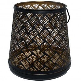 Lantern 954-124-005 20x22cm Black-Gold BLACK-GOLD