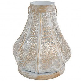 Φανάρι 954-124-008 20x22cm White-Gold WHITE-GOLD