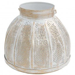 Lantern 954-124-010 20x18cm White-Gold WHITE-GOLD