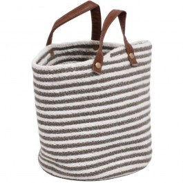 Basket Dori 925-123-116 22x22cm Brown-White BROWN-WHITE